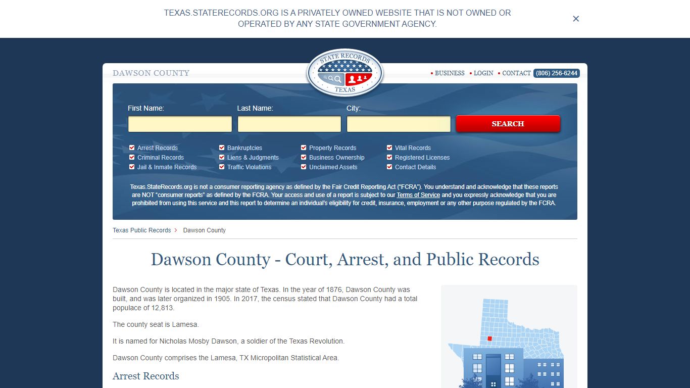 Dawson County - Court, Arrest, and Public Records